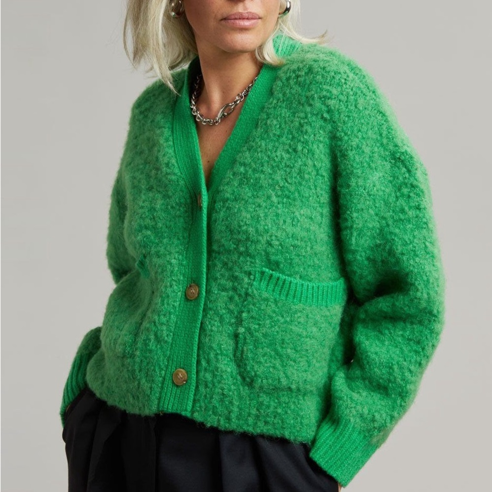 The Frankie Shop Noga Boucle Cardigan - KermitXS/S